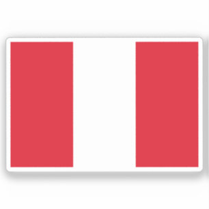 Flag of Peru Custom-Cut Vinyl Sticker