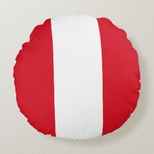 Flag of Peru Round Cushion