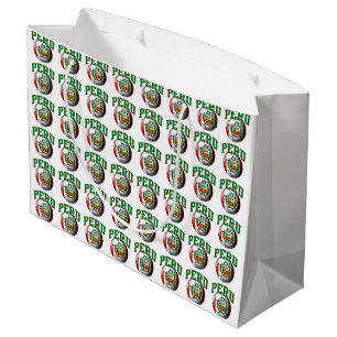 Flag of Peru Soccer Ball Large Gift Bag