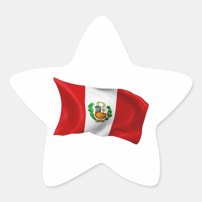 Flag of Peru Star Sticker (Front)