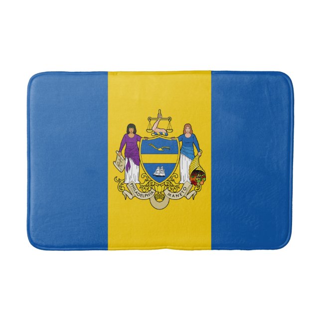 Flag of Philadelphia, Pennsylvania Bath Mat (Front)