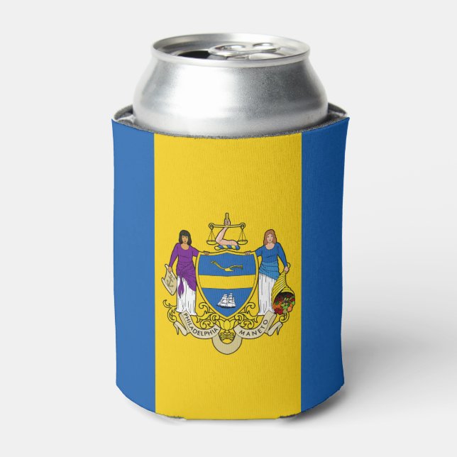 Flag of Philadelphia, Pennsylvania Can Cooler (Can Front)