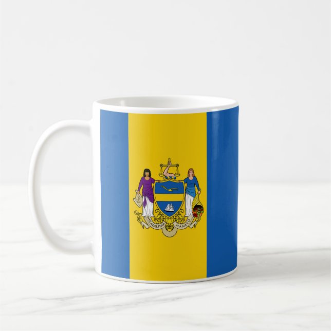 Flag of Philadelphia, Pennsylvania Coffee Mug (Left)