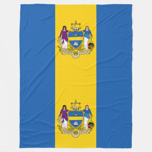 Flag of Philadelphia, Pennsylvania Fleece Blanket (Front)