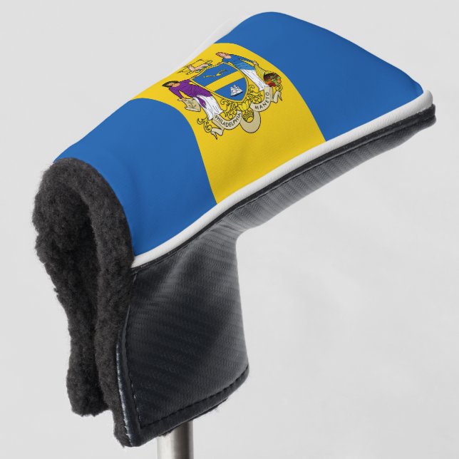 Flag of Philadelphia, Pennsylvania Golf Head Cover (3/4 Front)