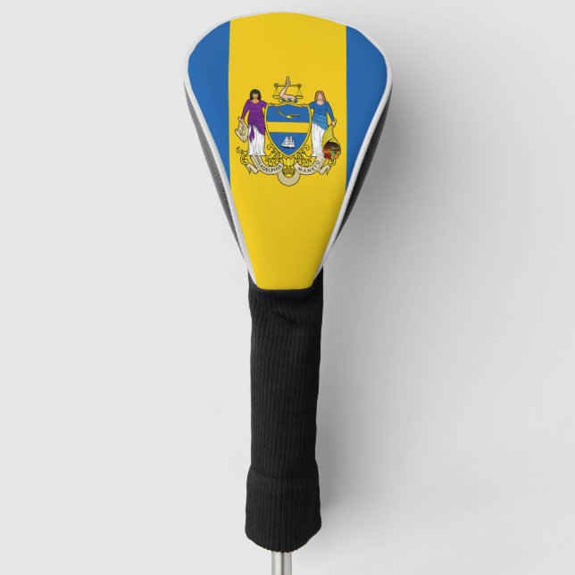 Flag of Philadelphia, Pennsylvania Golf Head Cover (Front)