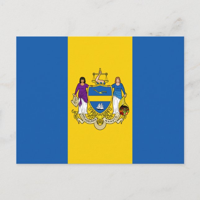 Flag of Philadelphia, Pennsylvania Postcard (Front)