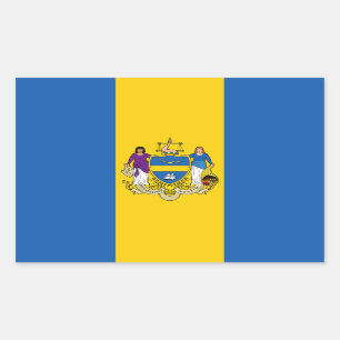 Flag of Philadelphia, Pennsylvania Rectangular Sti Rectangular Sticker