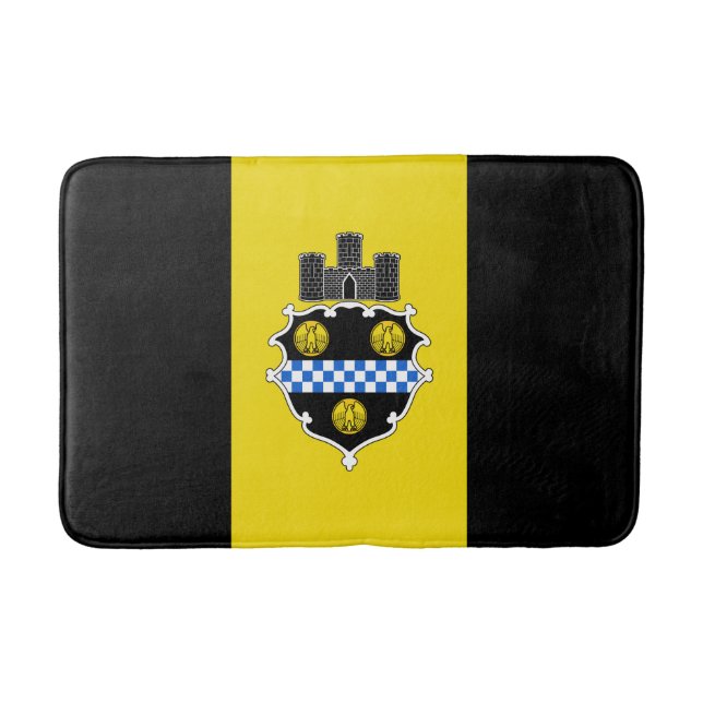 Flag of Pittsburgh, Pennsylvania Bathroom Mat (Front)