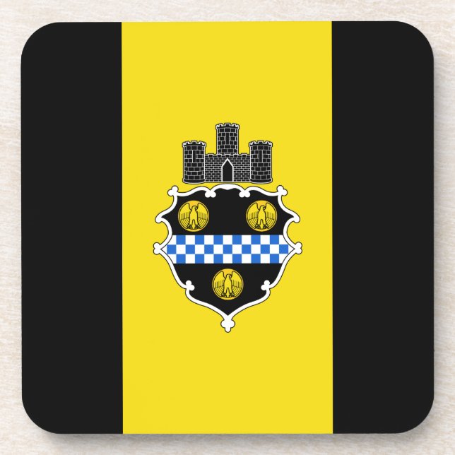 Flag of Pittsburgh, Pennsylvania Coaster (Front)
