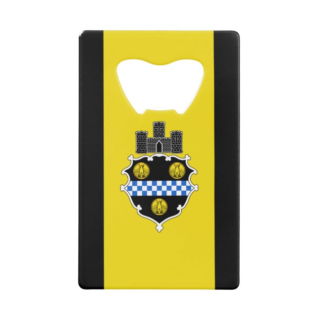 Flag of Pittsburgh, Pennsylvania Credit Card Bottl (Front)