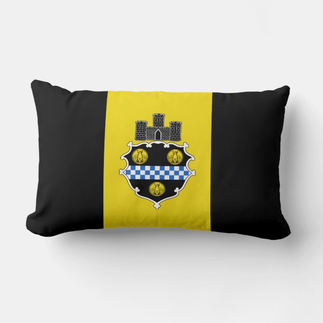 Flag of Pittsburgh, Pennsylvania Lumbar Pillow (Front)