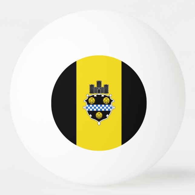 Flag of Pittsburgh, Pennsylvania Ping-Pong Ball (Front)