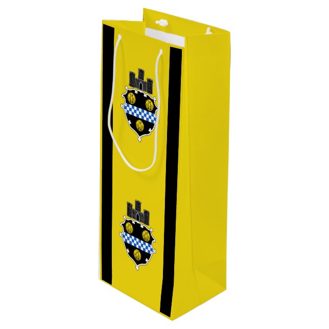 Flag of Pittsburgh, Pennsylvania Wine Gift Bag (Front Angled)