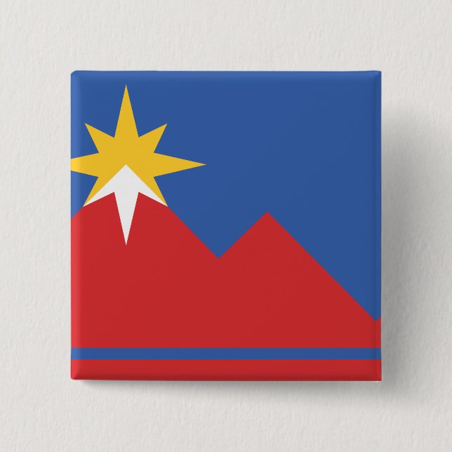 Flag of Pocatello, Idaho 15 Cm Square Badge (Front)