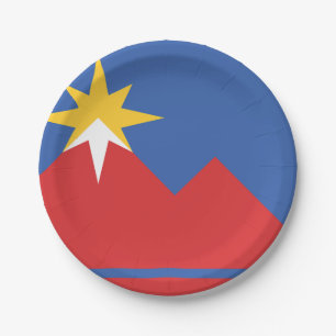 Flag of Pocatello, Idaho Paper Plate