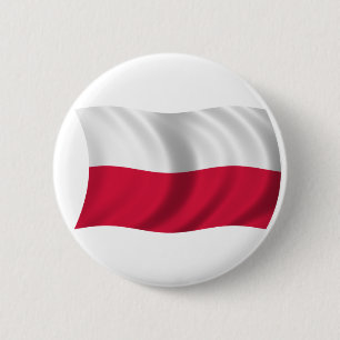 Flag of Poland 6 Cm Round Badge