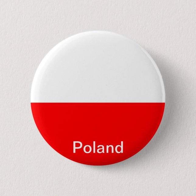 Flag of Poland 6 Cm Round Badge (Front)