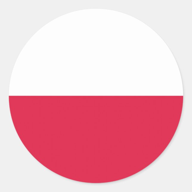 Flag of Poland Classic Round Sticker (Front)