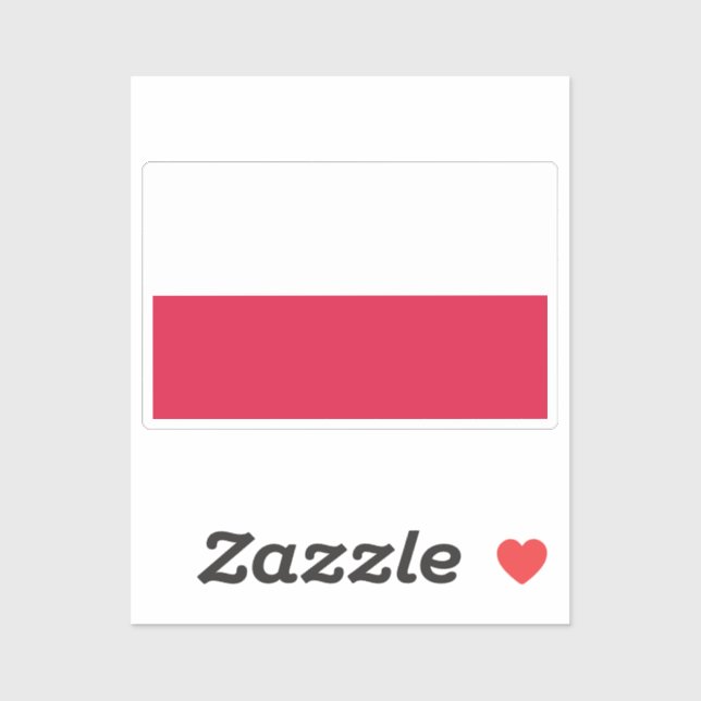 Flag of Poland custom-cut  (Sheet)