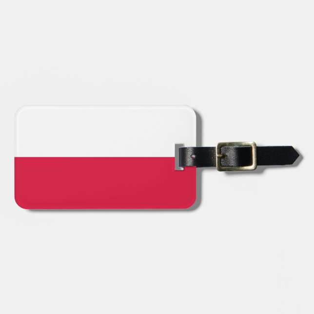 Flag of Poland Easy ID Personal Luggage Tag (Front Horizontal)