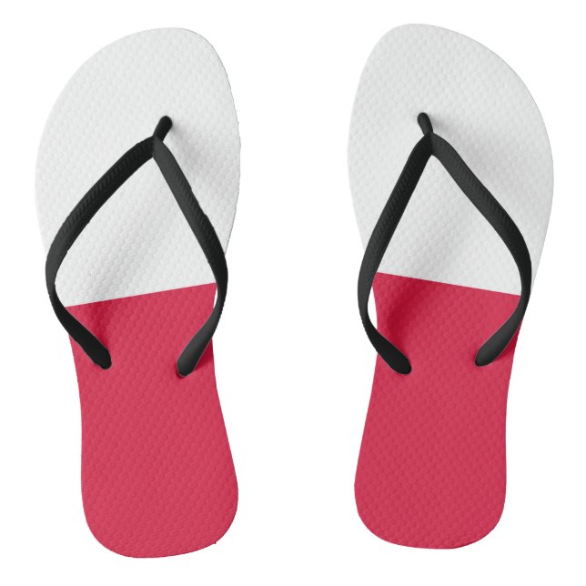 Flag of Poland Flip Flops (Footbed)