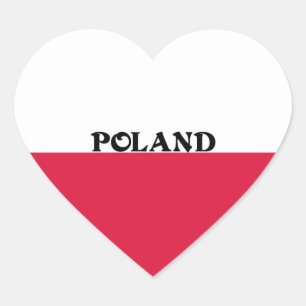 Flag of Poland Heart Sticker