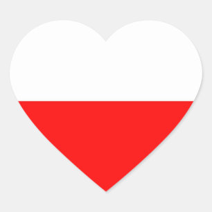 Flag of Poland Heart Sticker