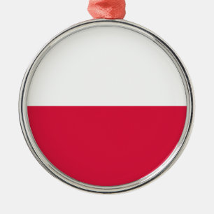 Flag of Poland Metal Tree Decoration