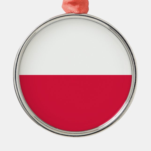 Flag of Poland Metal Tree Decoration (Front)