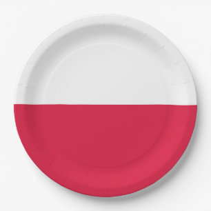 Flag of Poland Paper Plate