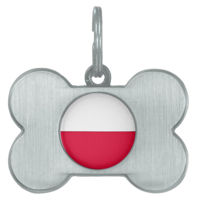 Flag of Poland Pet Name Tag (Front)