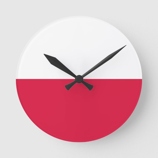 Flag of Poland Round Clock (Front)