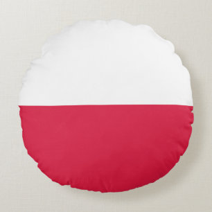 Flag of Poland Round Cushion