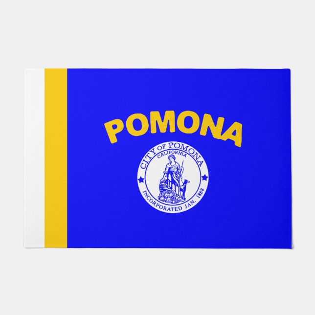 Flag of Pomona (California) Doormat (Front)