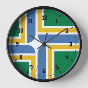 Flag of Portland, Oregon Clock