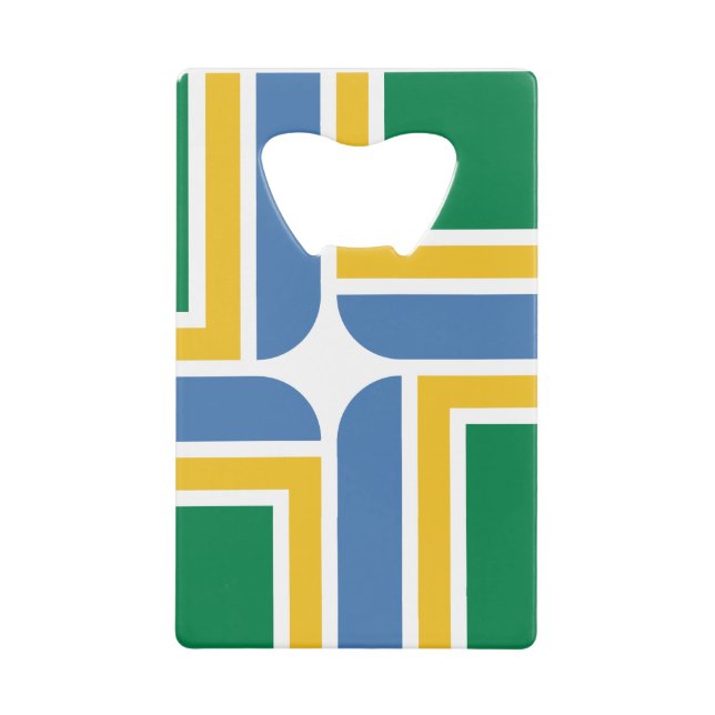 Flag of Portland, Oregon Credit Card Bottle Opener (Front)