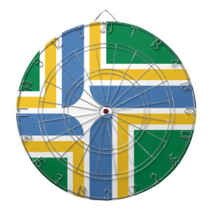 Flag of Portland, Oregon Dartboard