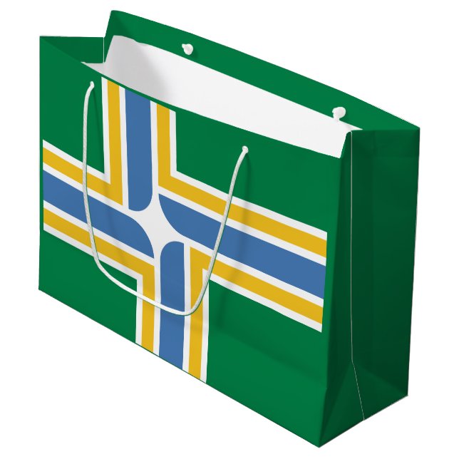 Flag of Portland, Oregon Large Gift Bag (Front Angled)