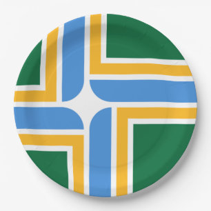 Flag of Portland (Oregon) Paper Plate