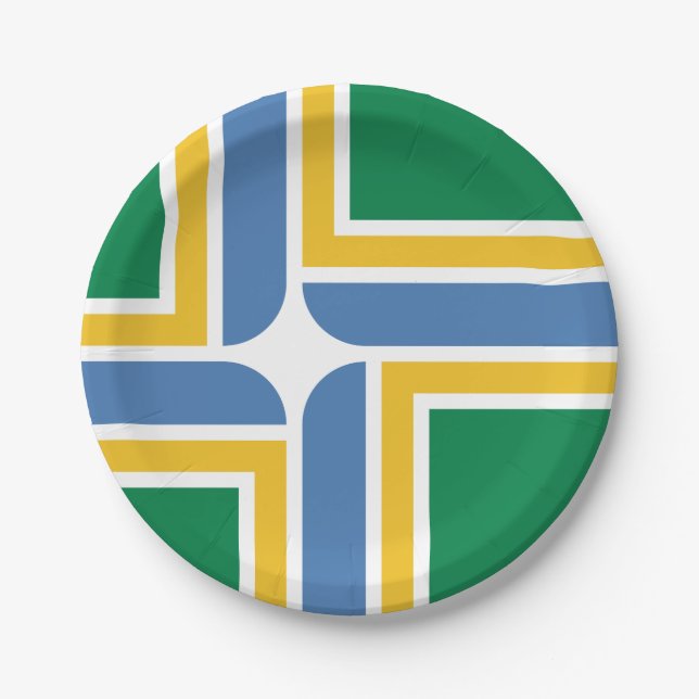 Flag of Portland, Oregon Paper Plates (Front)