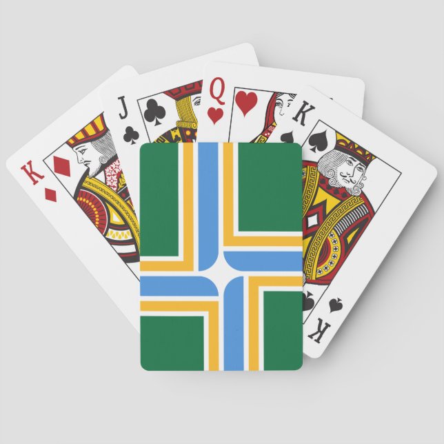 Flag of Portland (Oregon) Playing Cards (Back)