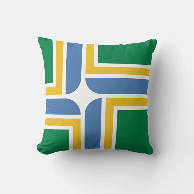 Flag of Portland, Oregon Throw Pillow (Front)