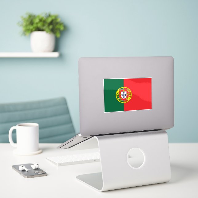Flag of Portugal (Laptop On Desk)