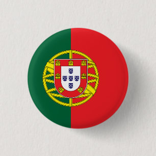 Flag of Portugal 3 Cm Round Badge