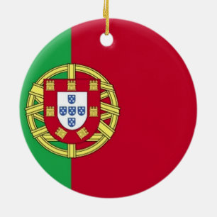Flag of Portugal Ceramic Tree Decoration
