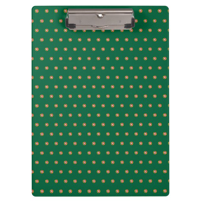 Flag of Portugal dotted pattern  Clipboard (Front)