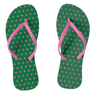 Flag of Portugal dotted pattern Flip Flops