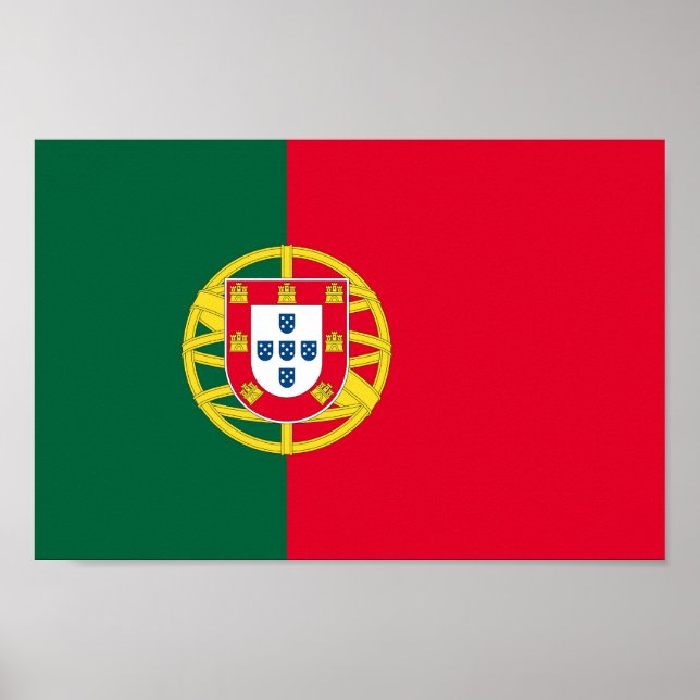 Flag of Portugal for Day of Portugal holiday Poster (Front)