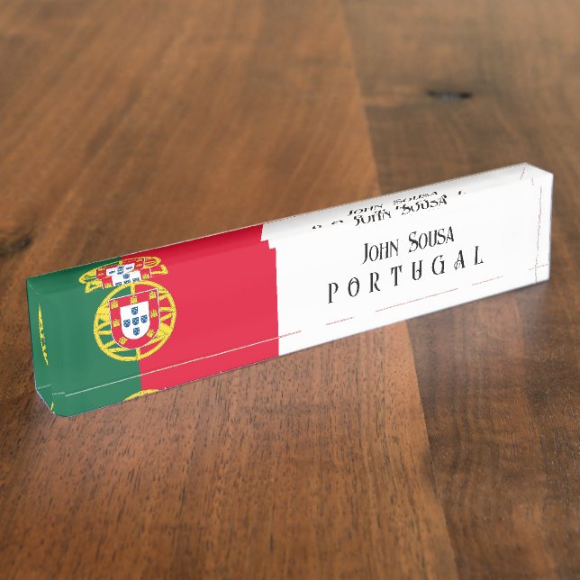 Flag of Portugal for Day of Portugal   Nameplate (Side)